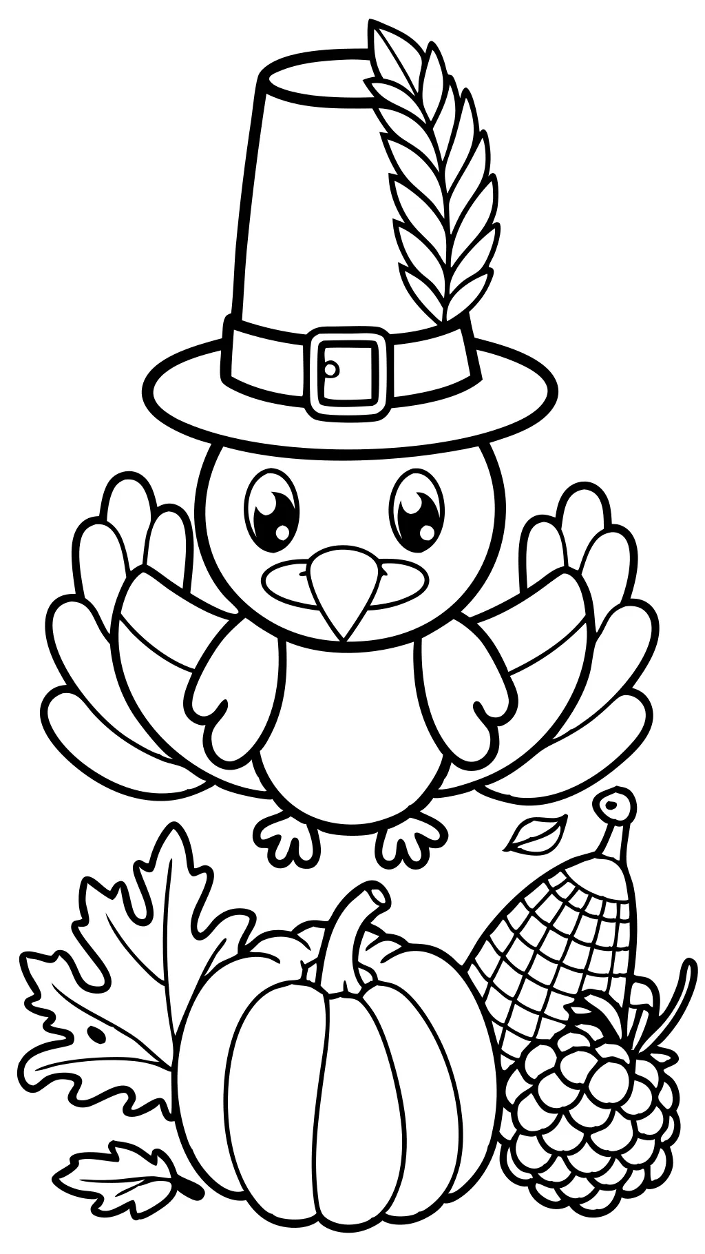 coloriages de Thanksgiving Kid imprimable